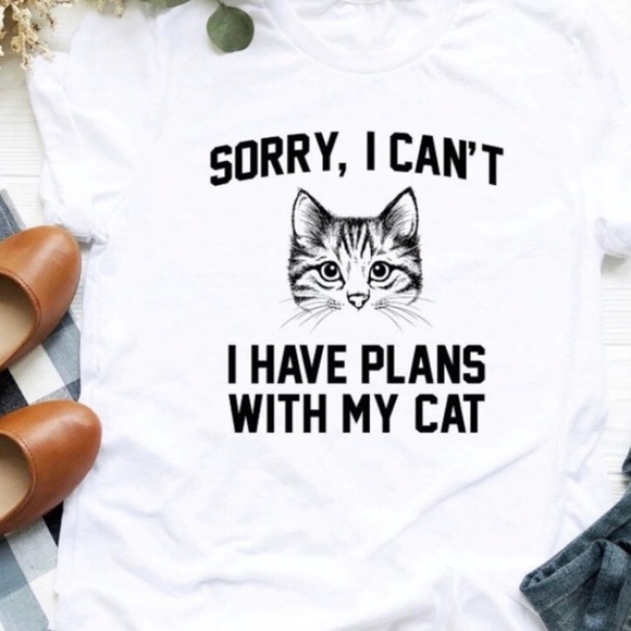 Gildan Tops - Sorry I can’t I have plans with my cat Gildan Tops - Sorry I can’t I have plans with my cat